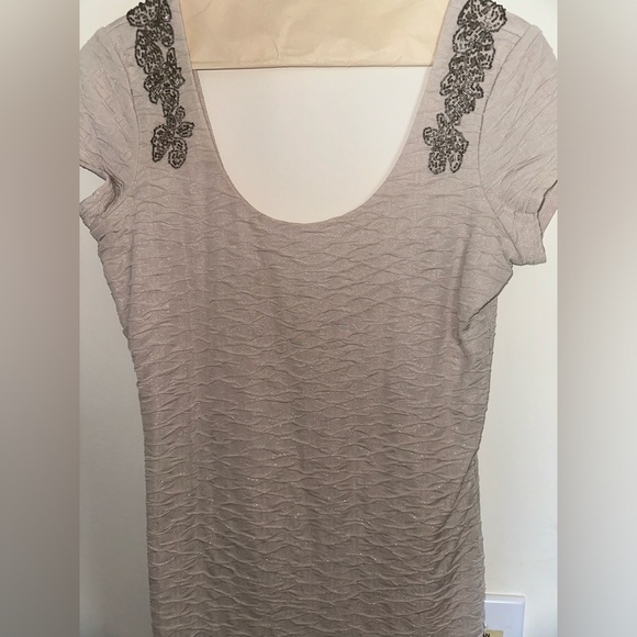 NWT Free People F601Z996 Champagne Bringing Sexy Back Stretch Knit Dress - Picture 5 of 6